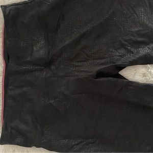 Black snake skin biker shorts